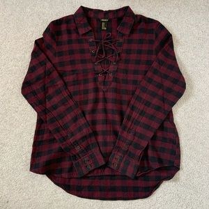 Forever 21 Lace Up Shirt